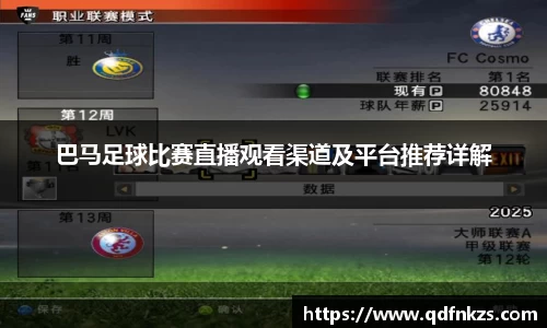 巴马足球比赛直播观看渠道及平台推荐详解